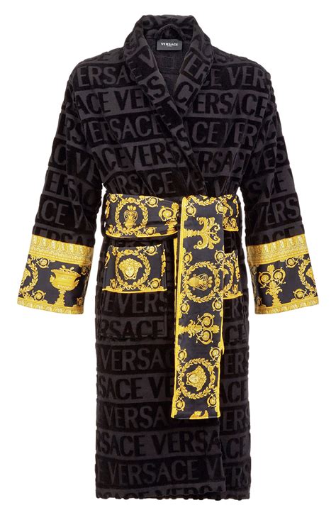 versace black and white ball|versace black and white robe.